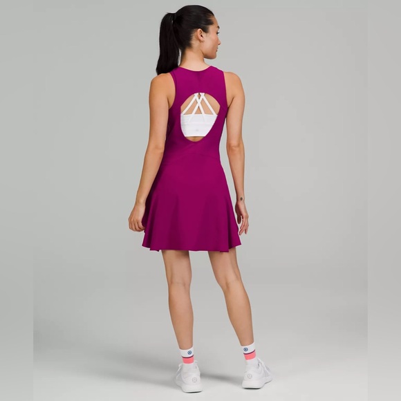 NWT Lululemon Everlux Short-Lined Tennis Tank Dress 6" -Size 2 (Magenta purple) - Picture 4 of 8